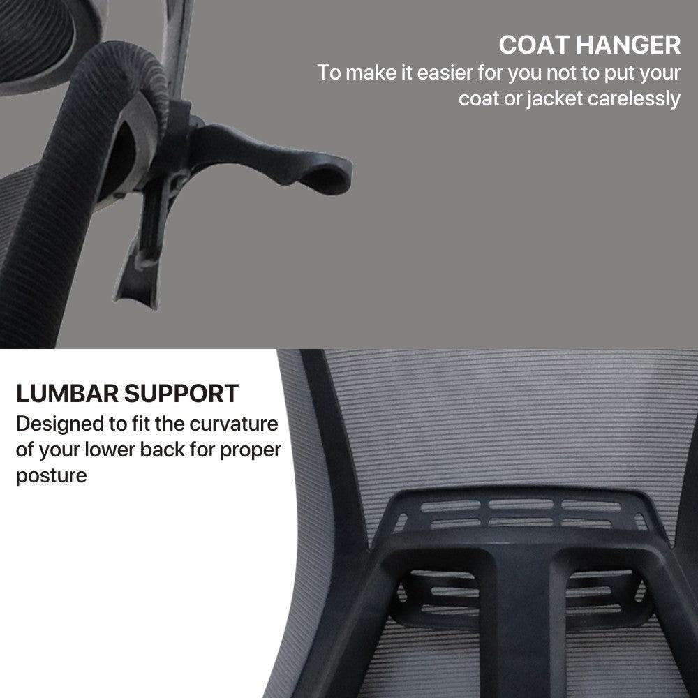 FANTECH OC A258 OFFICE CHAIR – BLACK Desk & Chair