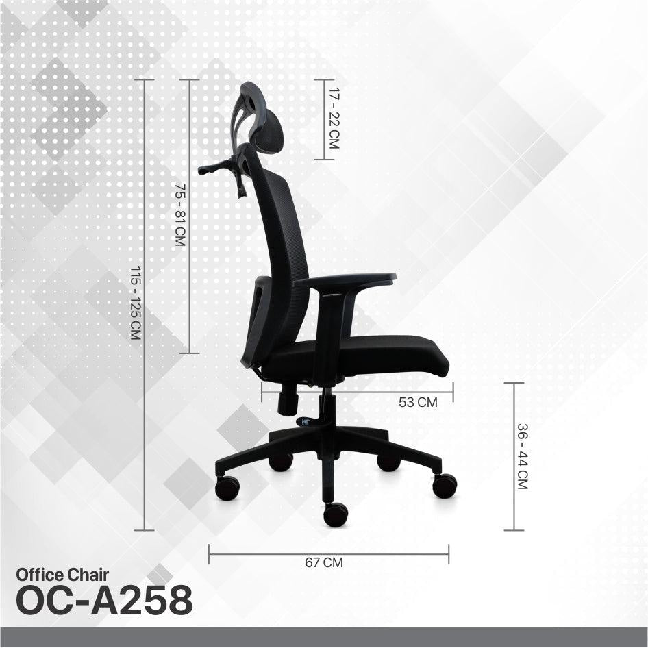 FANTECH OC - A258 OFFICE CHAIR – BLACK Desk & Chair 90 JOD