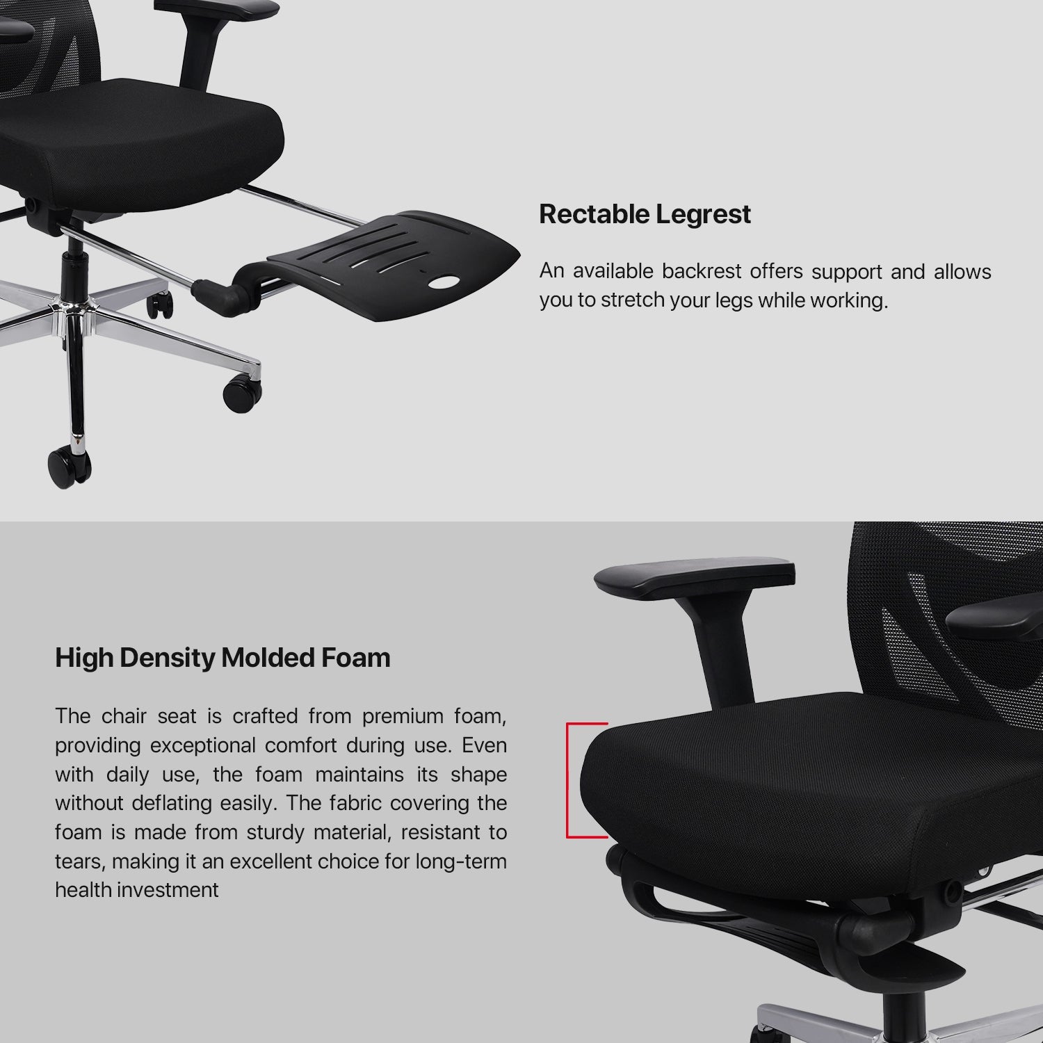 FANTECH OCA259 PRO OFFICE CHAIR (BLACK) Desk & Chair