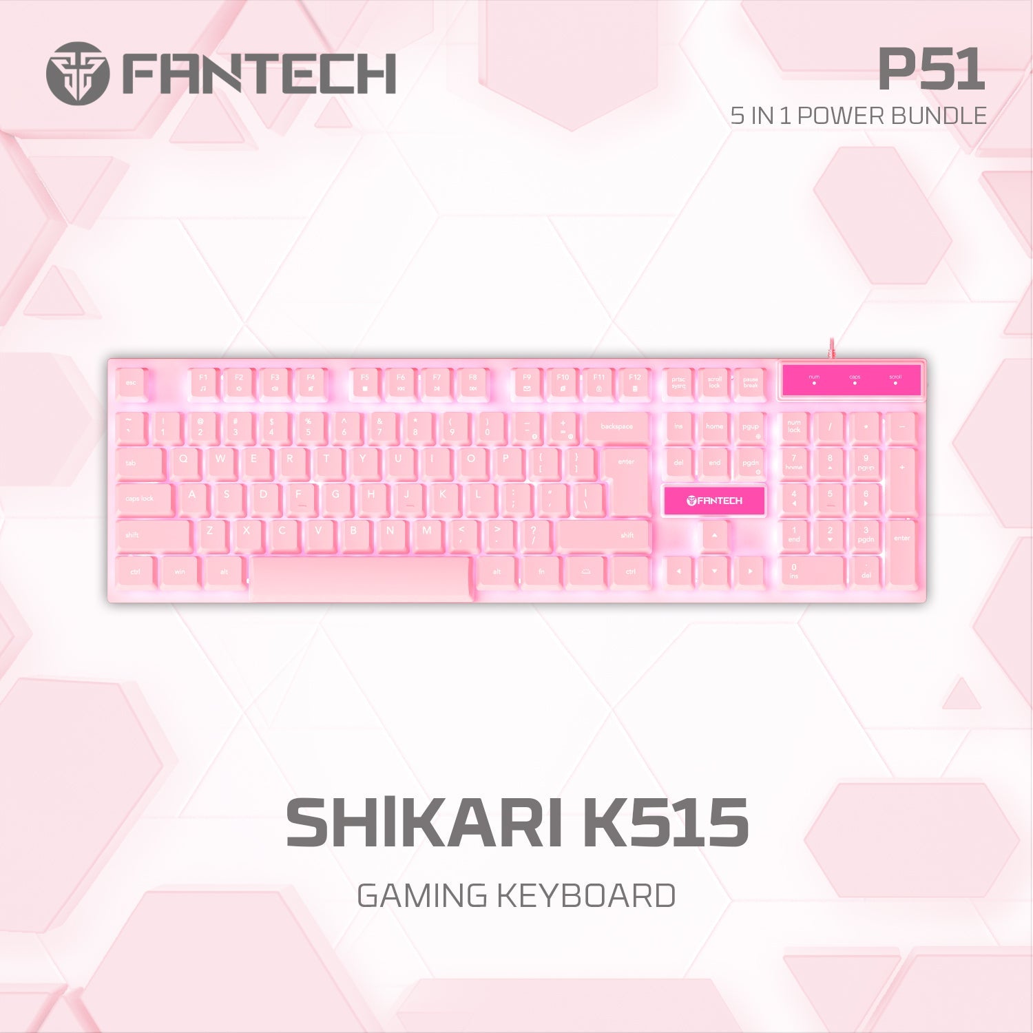 FANTECH P51 Power Bundle Gaming Keyboard and Mouse Keyboard