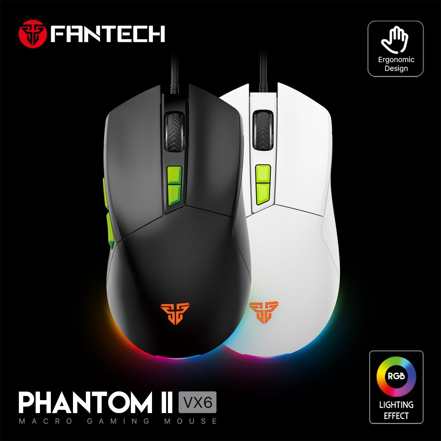 Fantech Phantom II VX6 Neon Macro Gaming Mouse Mouse 15 JOD