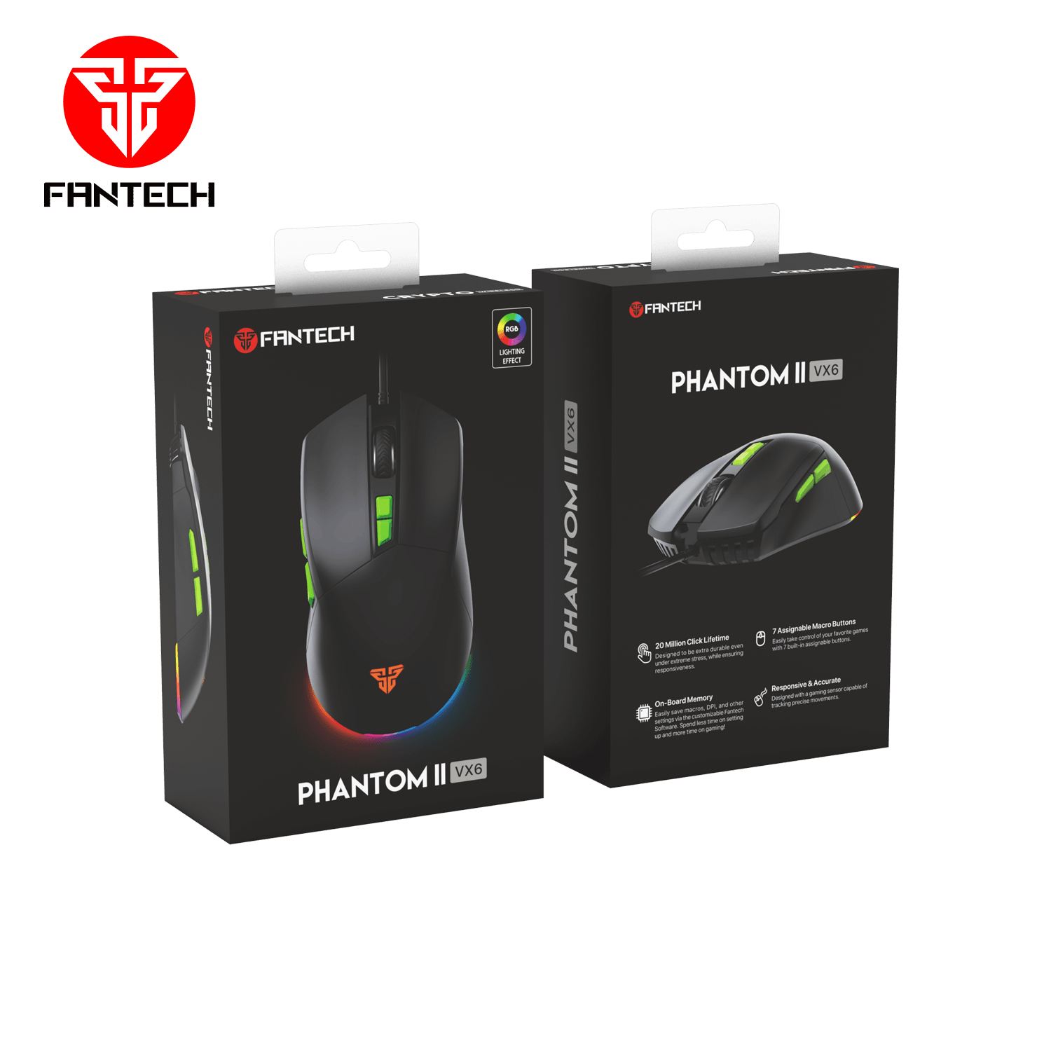 Fantech Phantom II VX6 Neon Macro Gaming Mouse Mouse 15 JOD