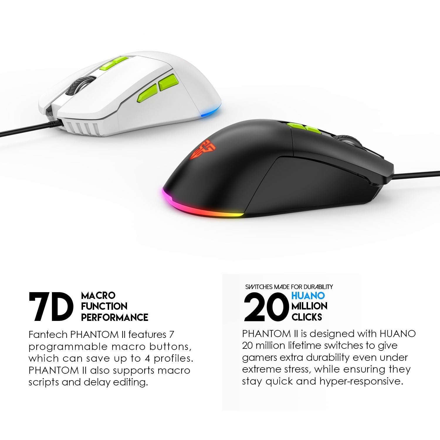 Fantech Phantom II VX6 Neon Macro Gaming Mouse Mouse 15 JOD