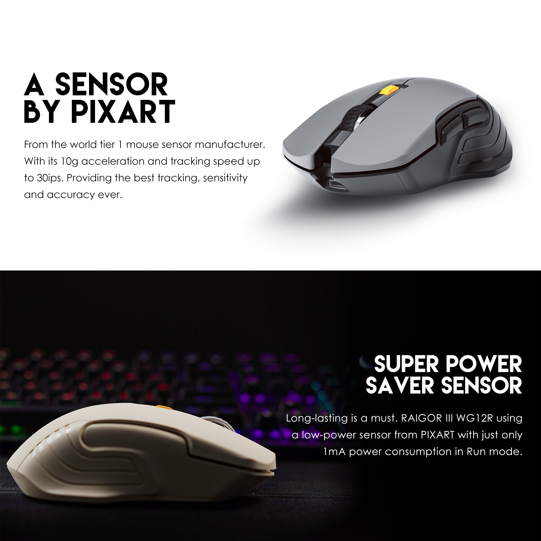 Fantech RAIGOR Gen III WG12R Rechargeable Mouse Wireless Gaming Mouse