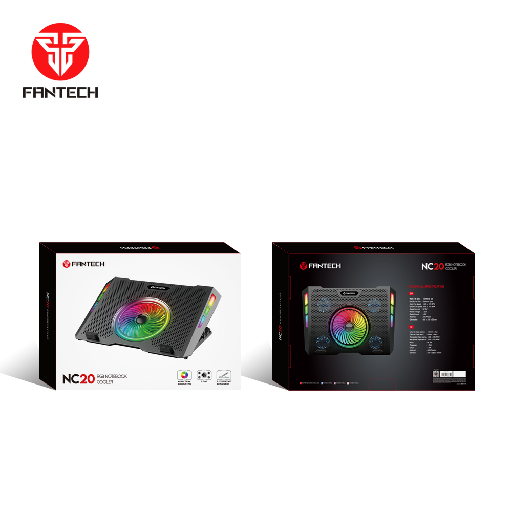 Fantech RGB Notebook Laptop Cooling Pad NC20 Cooling Stands