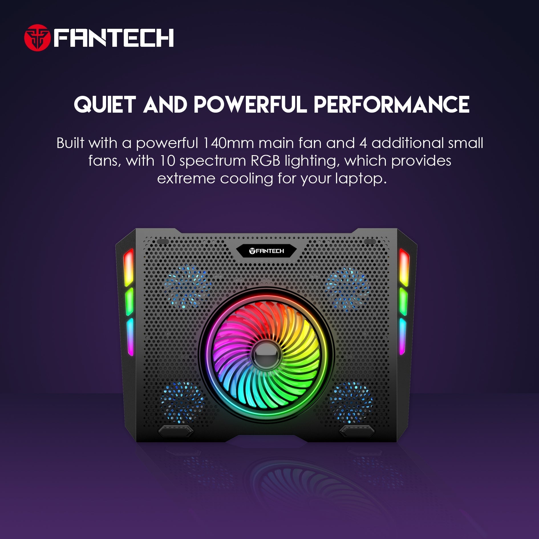 Fantech RGB Notebook Laptop Cooling Pad NC20 Cooling Stands