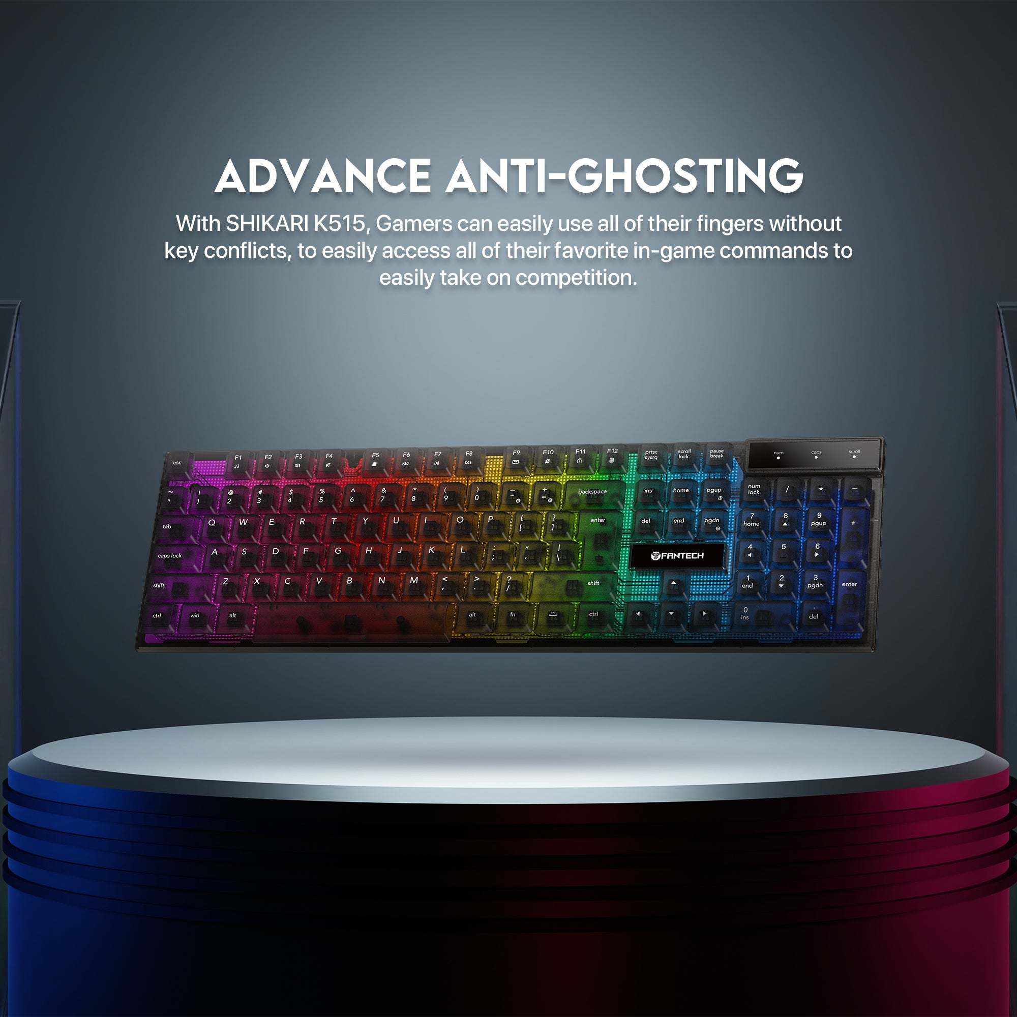 Fantech Shikari K515 RGB Membrane Gaming Keyboard Keyboard