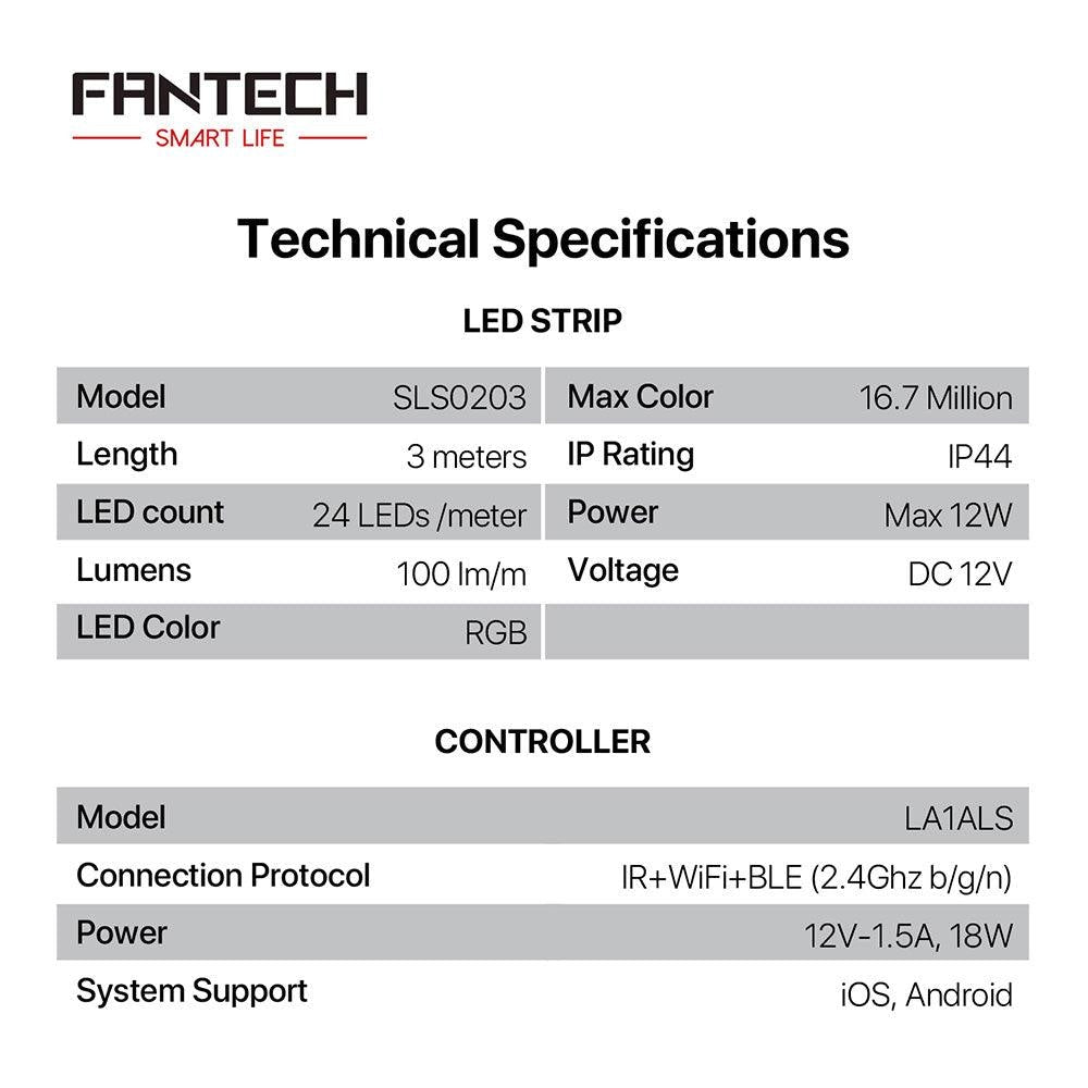 Fantech Smart RGB LED Strip Set SLS0203 + LA1ALS 6M Lightning