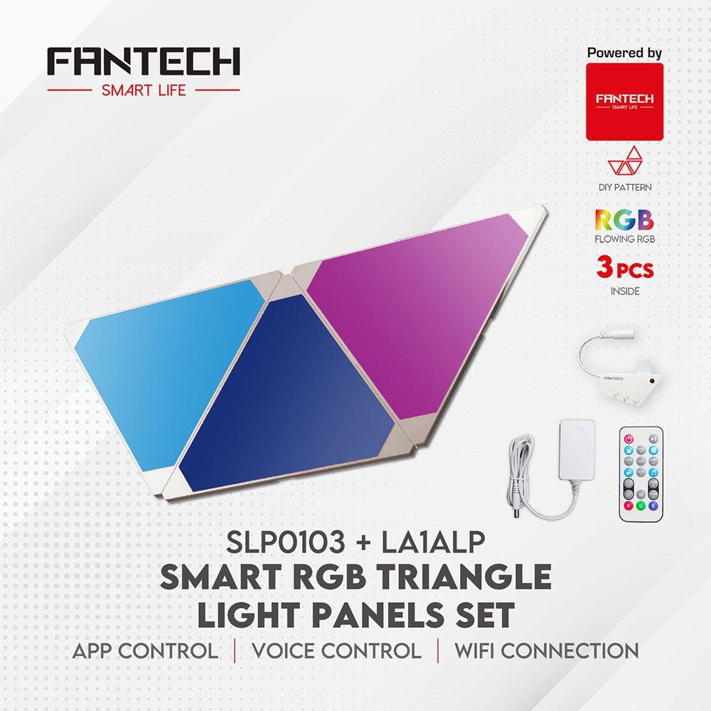Fantech Smart RGB Triangle Light Panels Set SLP0103 + LA1ALP 3Pcs Lightning 40