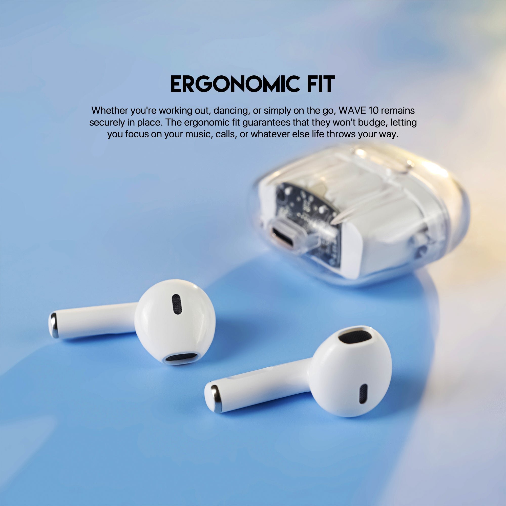 Fantech TWS Bluetooth Wireless Wave 10 TW10 Built in Microphone Audio