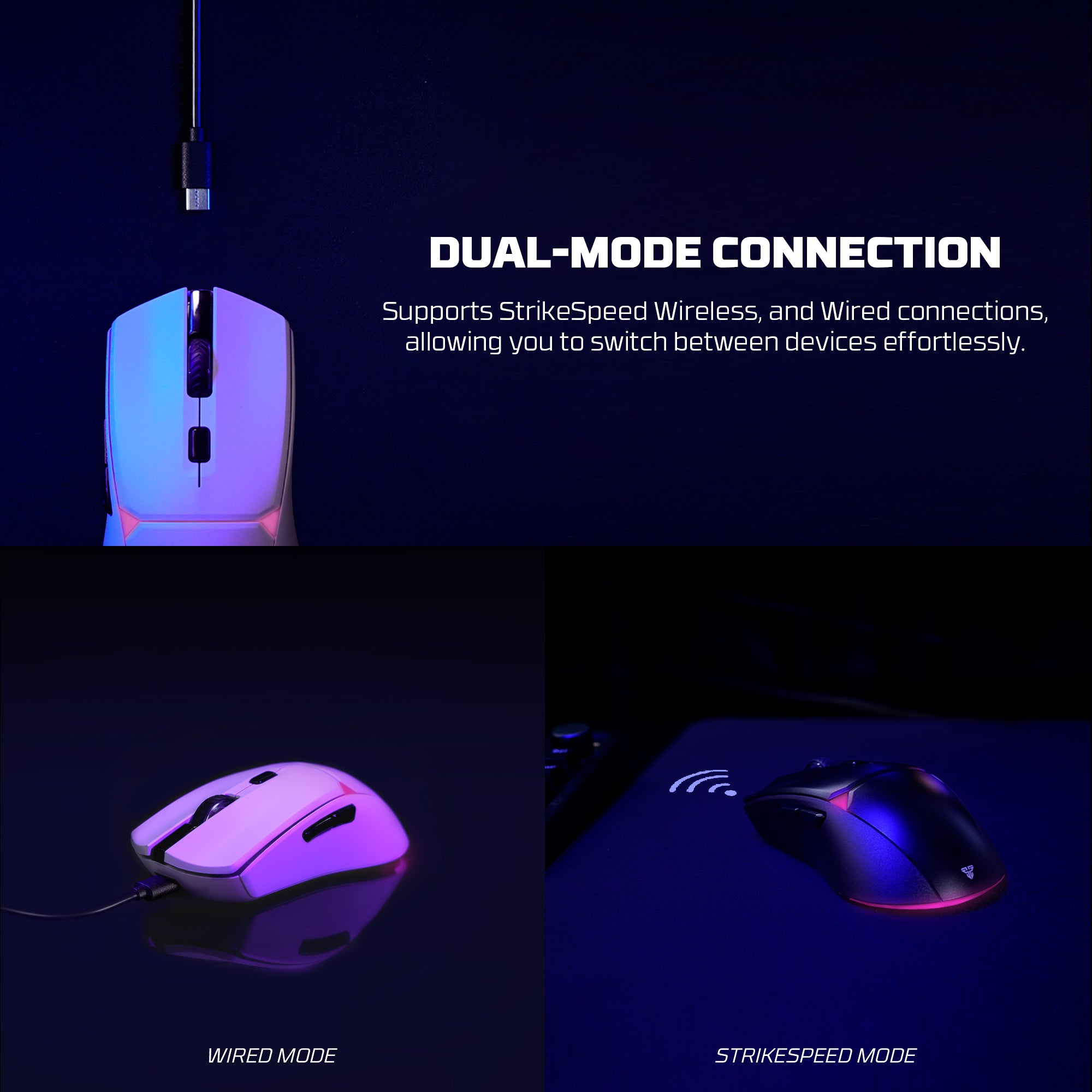 FANTECH WG7V2 CRYPTO II Wireless Gaming Mouse White Mouse