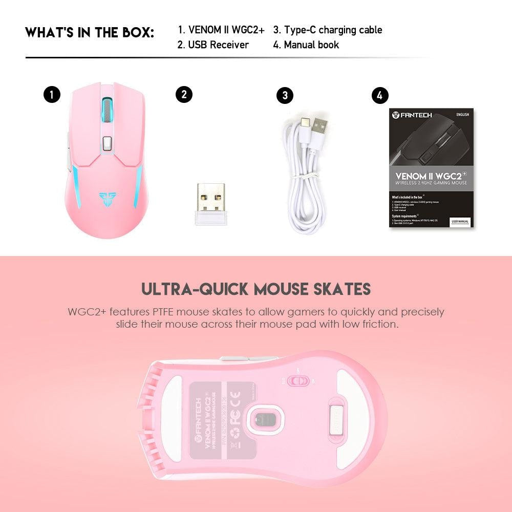 Fantech WGC2+ VENOM II Sakura Wireless Mouse Mouse
