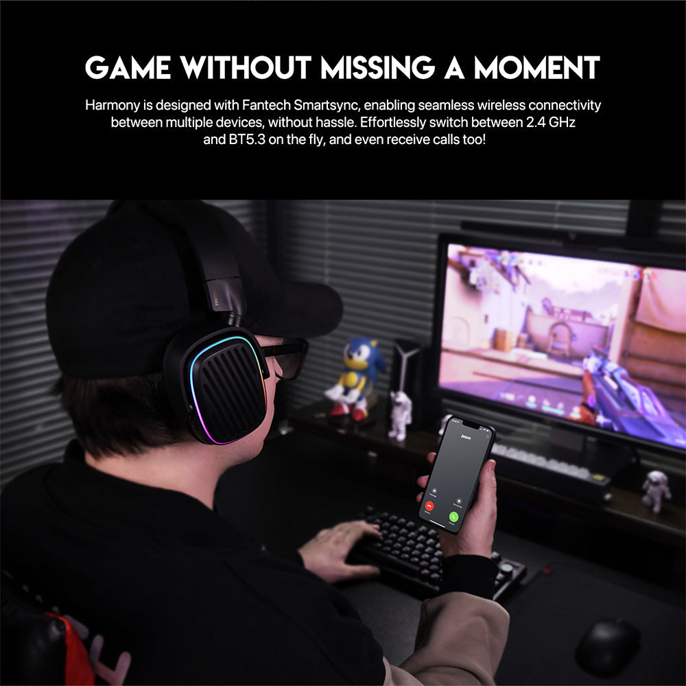 Fantech WHG02 Wireless Headset Harmony New Arrivals