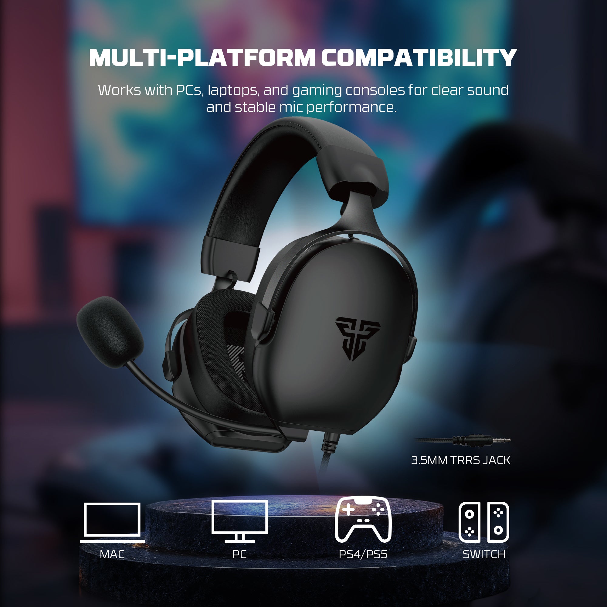 FANTECH HERO MH92 CARBON MULTI PLATFORM GAMING HEADSET (PS5 - PS4) WHITE