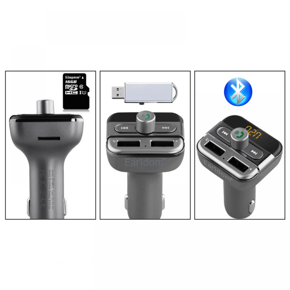 FM Transmitter Earldom M11 Bluetooth USB 3.4A Cables & Chargers 17 JOD