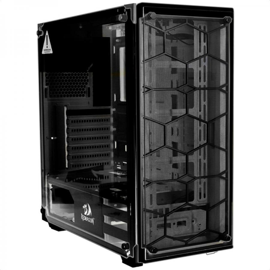 Gabinete Redragon Wheeljack RGB 3 Ventiladores Vidrio Templado GC 606BK 3RGB
