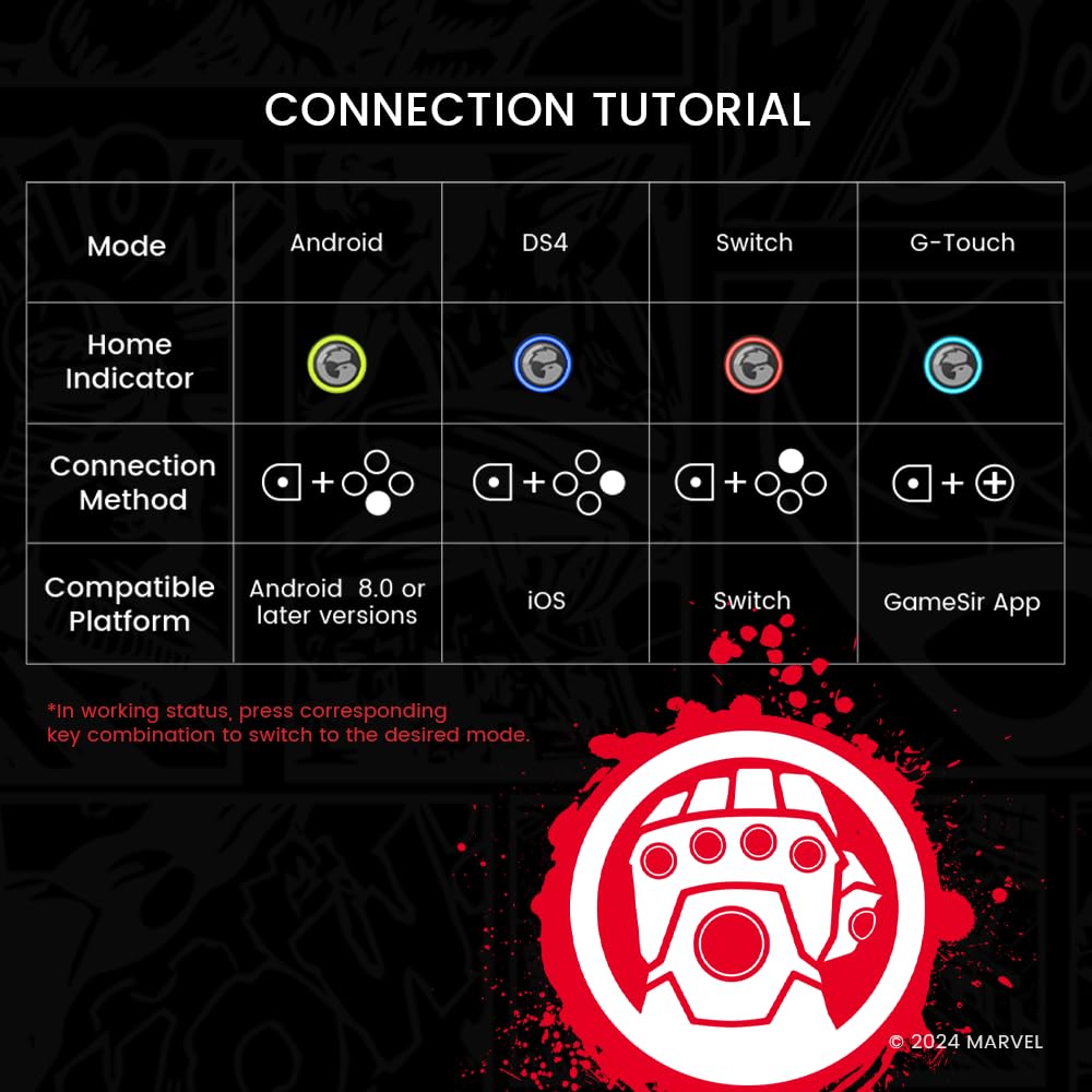 GameSir G8 Plus Bluetooth Mobile Game Controller for Switch & iOS & Android &