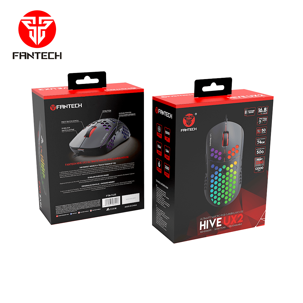 HIVE UX2 MACRO RGB GAMING MOUSE Mouse 25 JOD