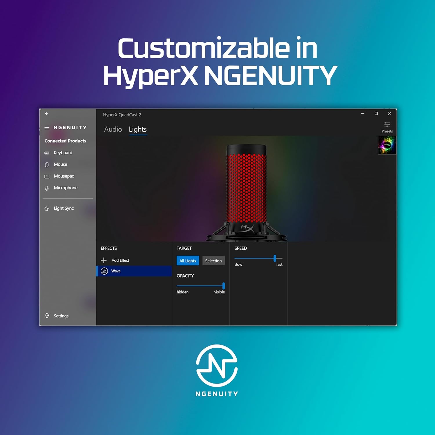 HyperX QuadCast 2 – USB Microphone for Gaming Streaming and Podcasting