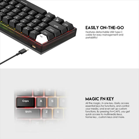 MAXFIT61 FROST WIRELESS MODULAR MECHANICAL KEYBOARD