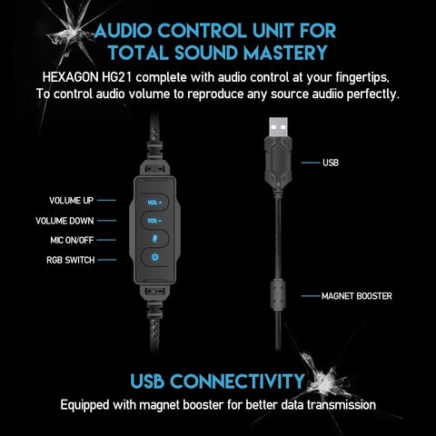 FANTECH HG21 HEXAGON 7.1 SURROUND GAMING HEADSET