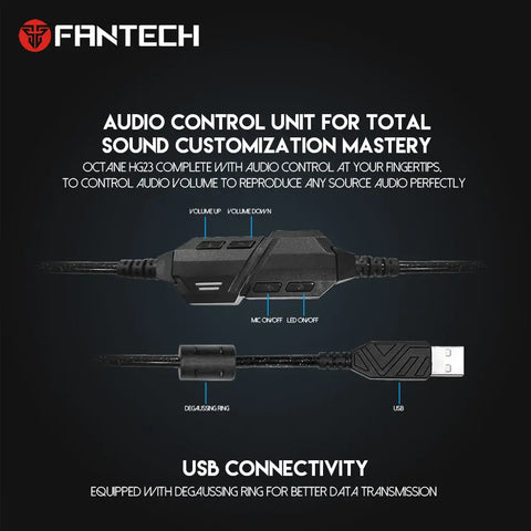 OCTANE HG23 VIRTUAL 7.1 SURROUND GAMING HEADSET