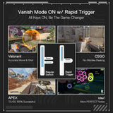 Redragon FIZZ K617GGB Magnetic Switch Rapid Trigger Gaming Keyboard, 60% Wired Mechanical Keyboard w/ 8k Hz Polling Rate(0.1ms), Hyper-Fast 0.2mm Actuation Custom Switch Adjustable via Software - Misty Grey