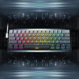 Redragon FIZZ K617GGB Magnetic Switch Rapid Trigger Gaming Keyboard, 60% Wired Mechanical Keyboard w/ 8k Hz Polling Rate(0.1ms), Hyper-Fast 0.2mm Actuation Custom Switch Adjustable via Software - Misty Grey