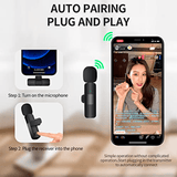 K8 Wireless Collar Mic iPhone/Android & Type C Streaming 18 JOD