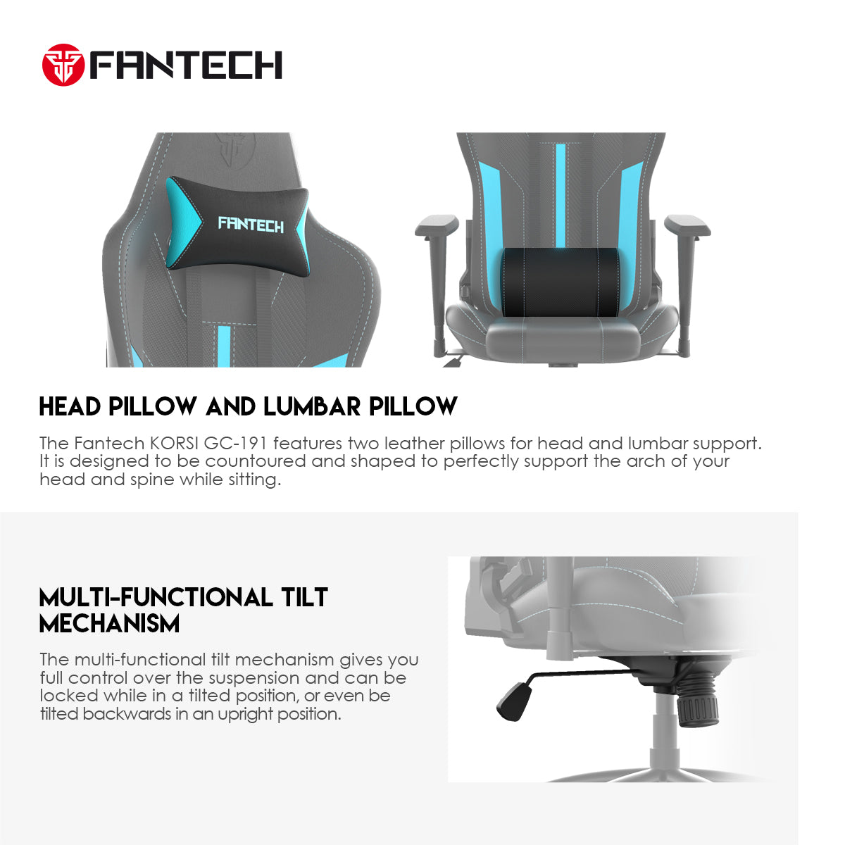 KORSI GC191 PREMIUM GAMING CHAIR | Grey Desk & Chair