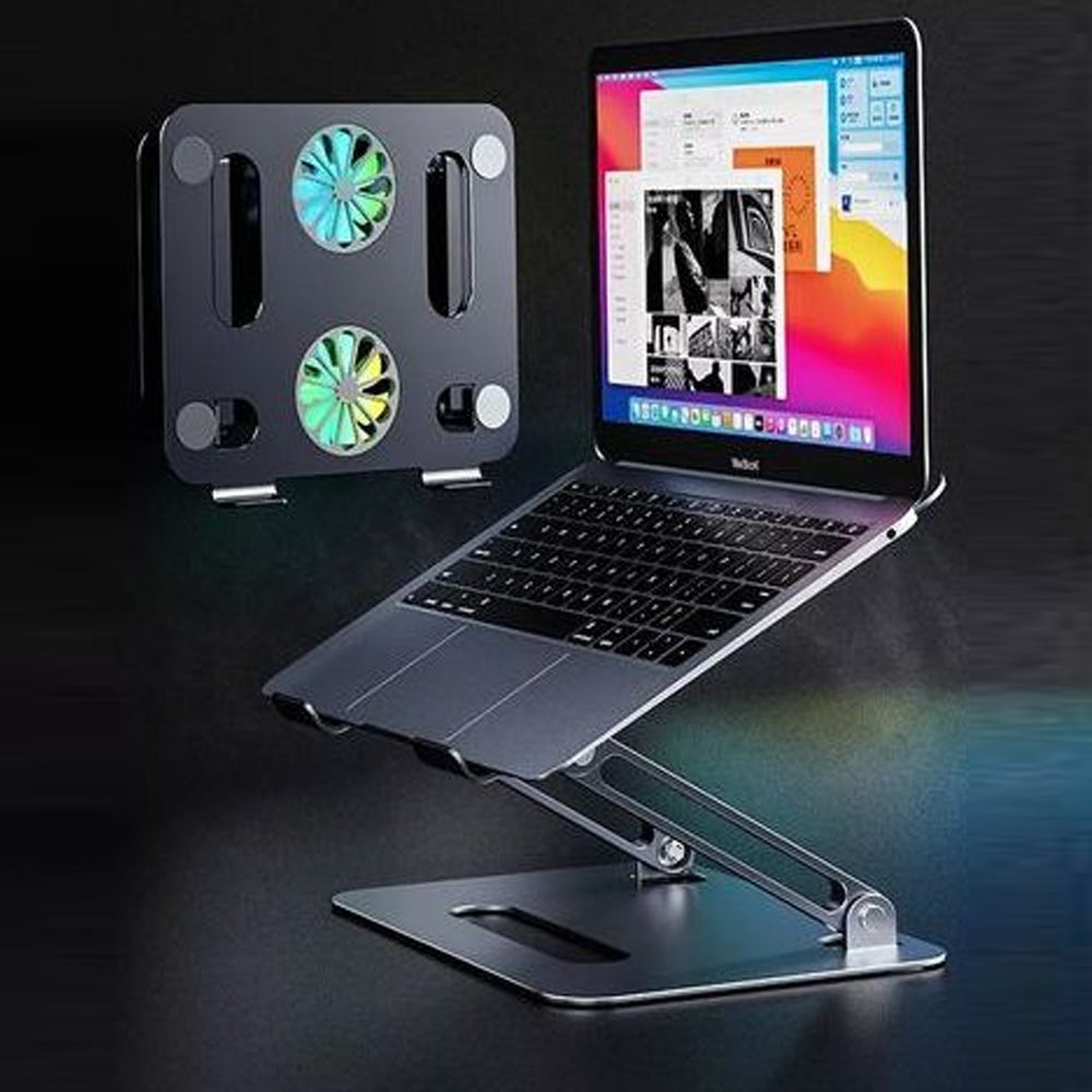 Laptop Stand Portable Foldable Computer Stand With USB Two Cooling Fans Cooling