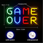 LED Game Over Neon Signs Decorations Acrylic Handmade Neon USB Lightning 18 JOD
