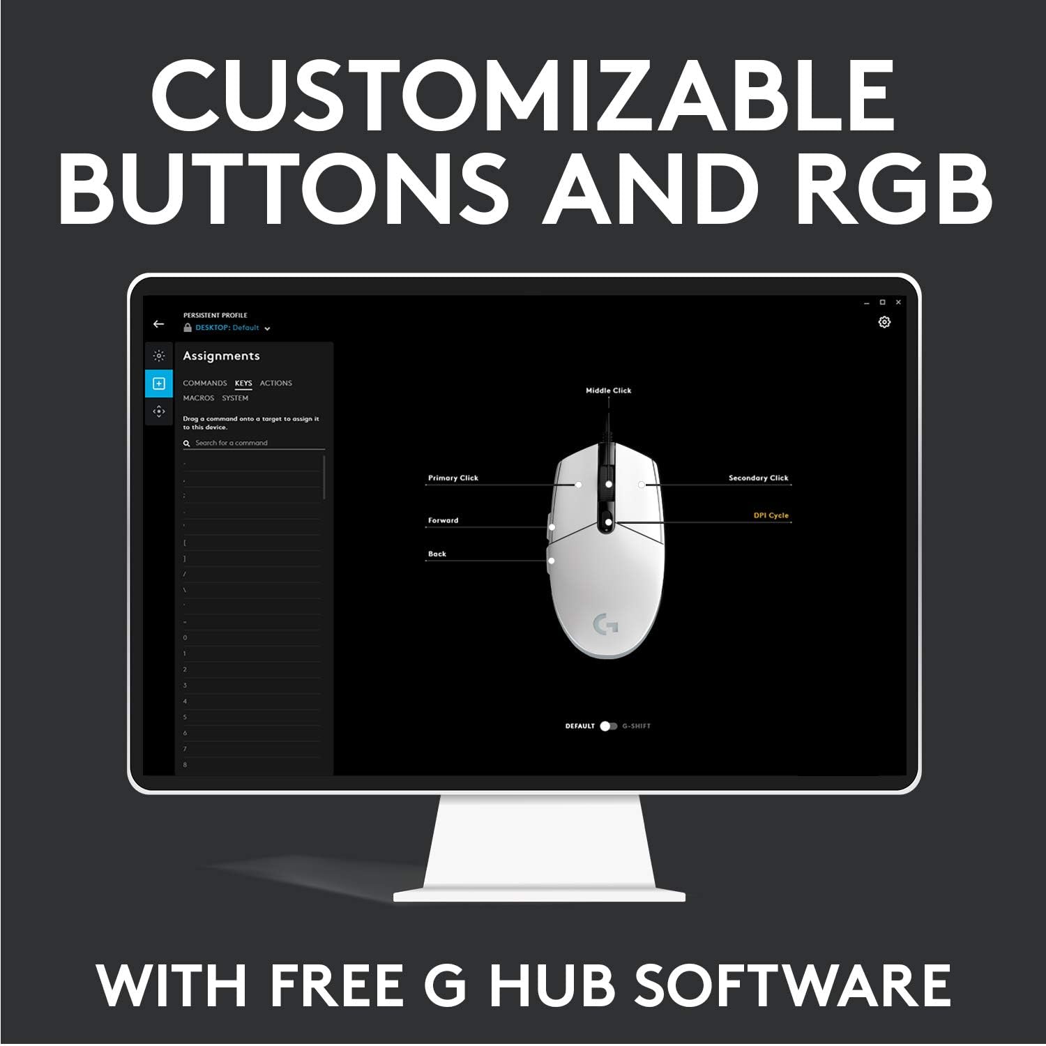 Logitech G102 Light Sync Gaming Mouse with Customizable RGB Lighting 6