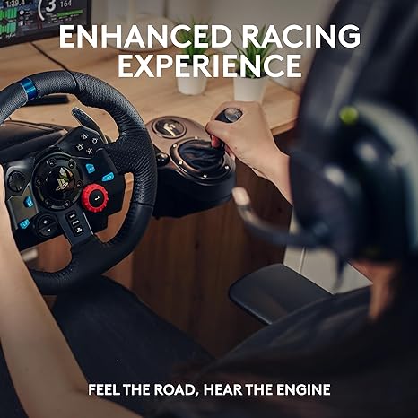 Logitech G29 Driving Force Racing Wheel and Pedals Force Feedback Real Leather