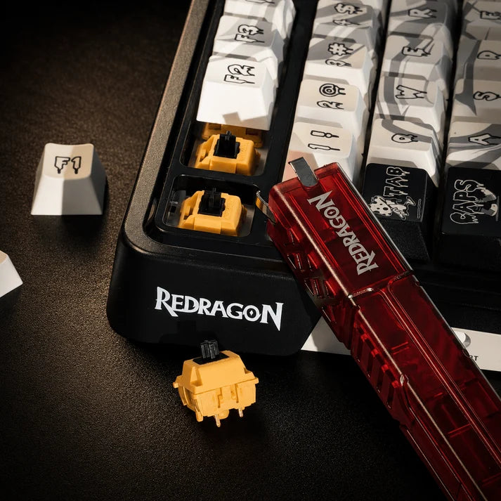 Redragon 2 in 1 Keycap Puller Hot-swappable Keyboards Switches Remover for Mechanical Keyboards Shaft Removal Replacement Tool