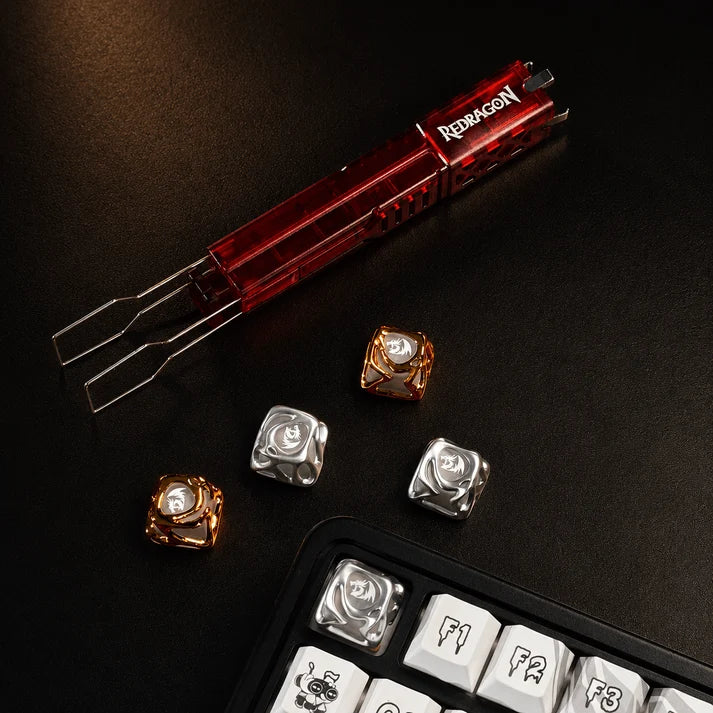 Redragon 2 in 1 Keycap Puller Hot-swappable Keyboards Switches Remover for Mechanical Keyboards Shaft Removal Replacement Tool