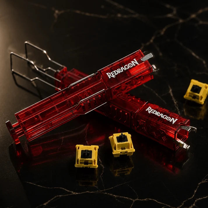 Redragon 2 in 1 Keycap Puller Hot-swappable Keyboards Switches Remover for Mechanical Keyboards Shaft Removal Replacement Tool