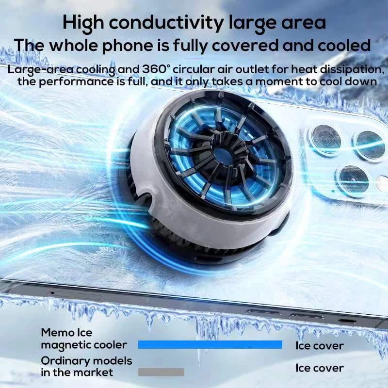 Memo CX 03 Magnetic Phone Cooler With Wireless Charging Cooling Stands