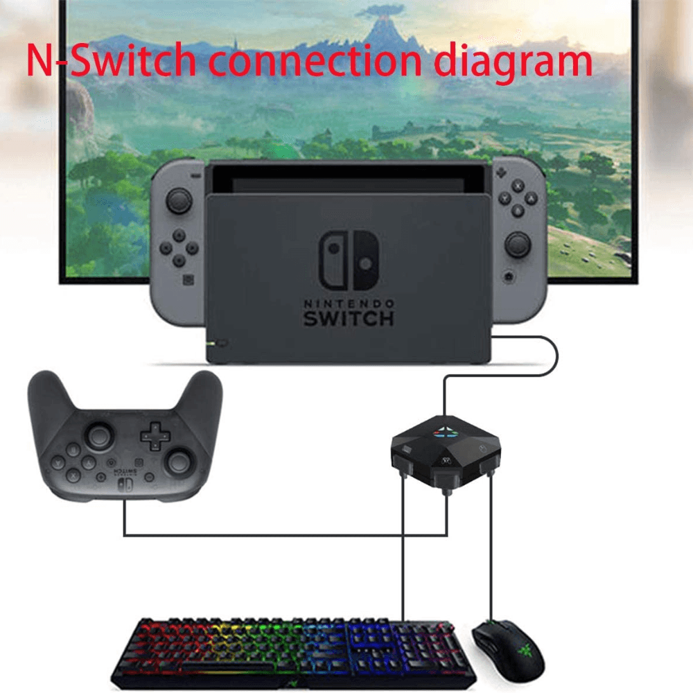  ECHZOVE Mouse and Keyboard Converter for Nintendo