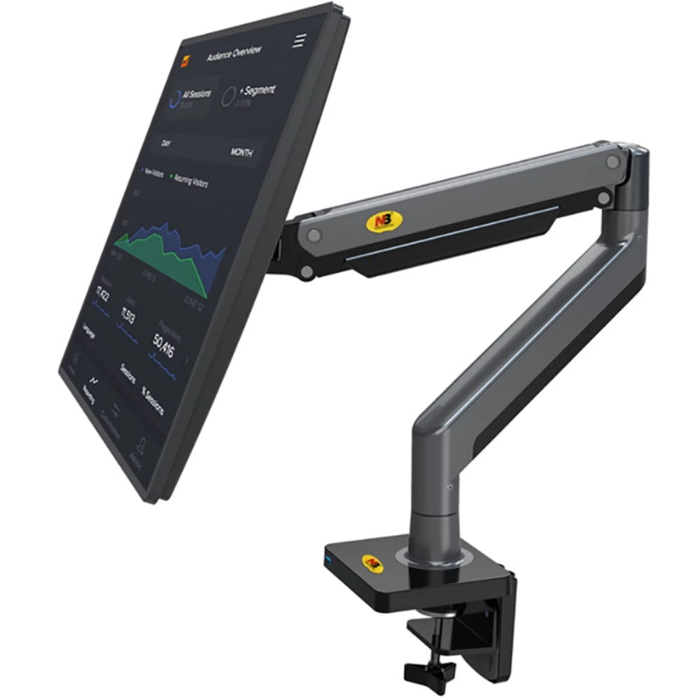 NB G40 Gas Spring Arm 22 40 inch Curved Arc Screen Desktop Monitor Holder Tower