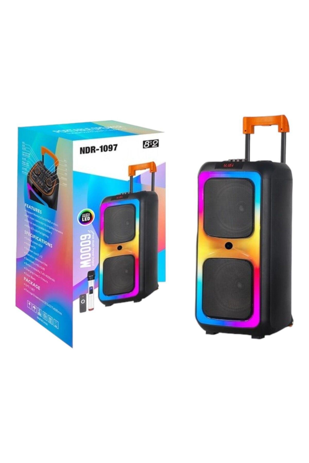 NDR 1097 High Quality Professional Sound EQ Party Portable Wireless Trolley