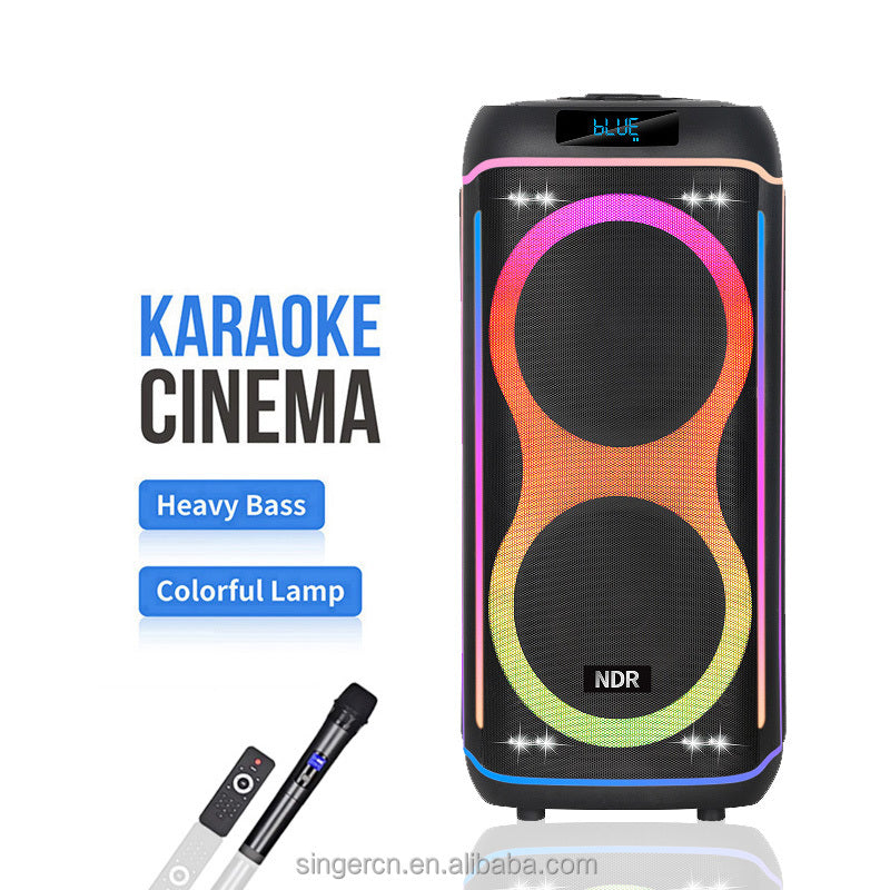 NDR 820 2025 Hot Selling Outdoor Double 8 J.BL DJ Party Box BT Portable Speaker