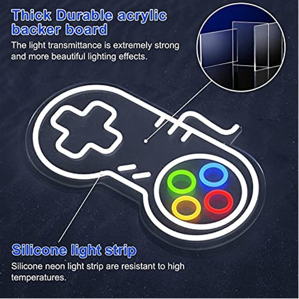 NEON SIGNS ’Game Remote’ 14 x 10 Inches Decor Lightning
