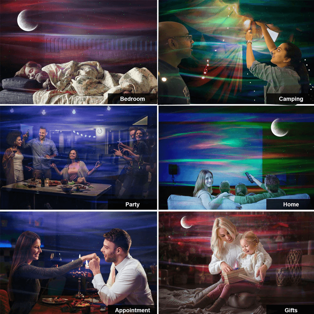Night Light Galaxy Projector Lightning