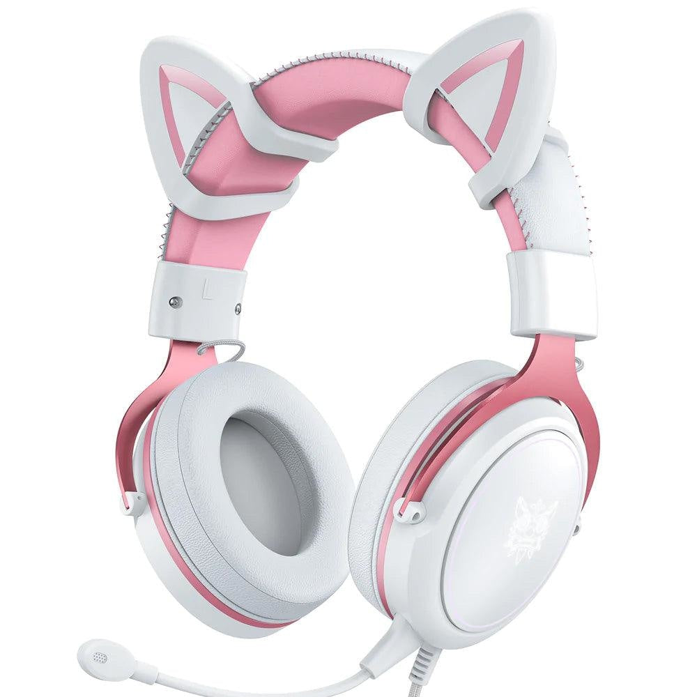 ONIKUMA X10 Pink Cat Ears Gaming Headset