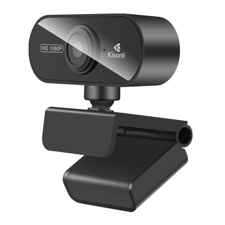 PRE VENDA - Webcam Kisonli PC6 1080p USB, Preta, PC6-1080