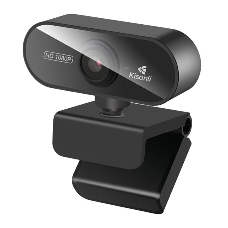 PRE VENDA - Webcam Kisonli PC6 1080p USB, Preta, PC6-1080