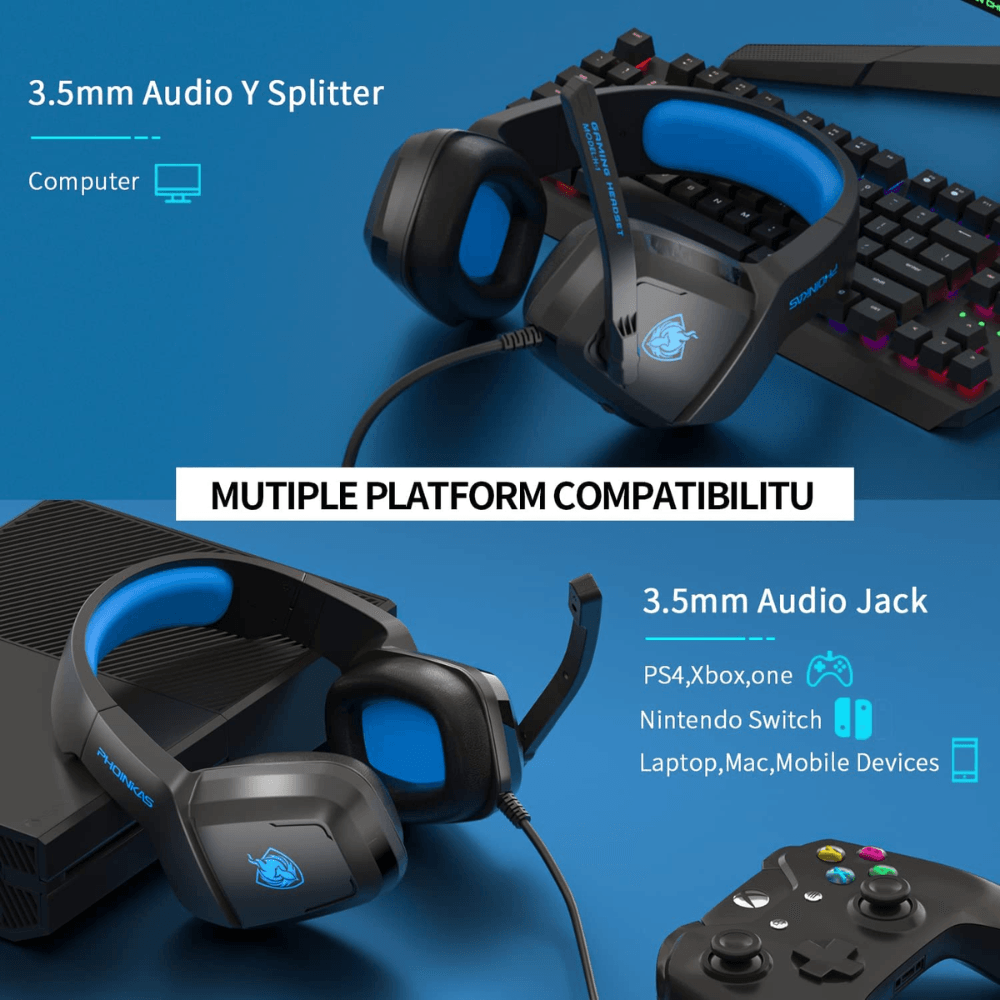 PHOINIKAS H1 Gaming Headset Audio