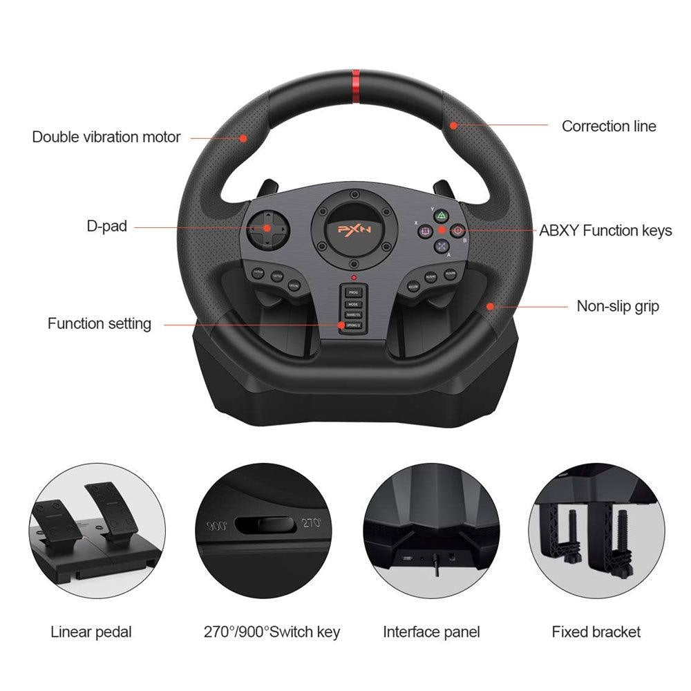 PXN V900 Gaming Steering Wheel with Linear Pedals 65 JOD