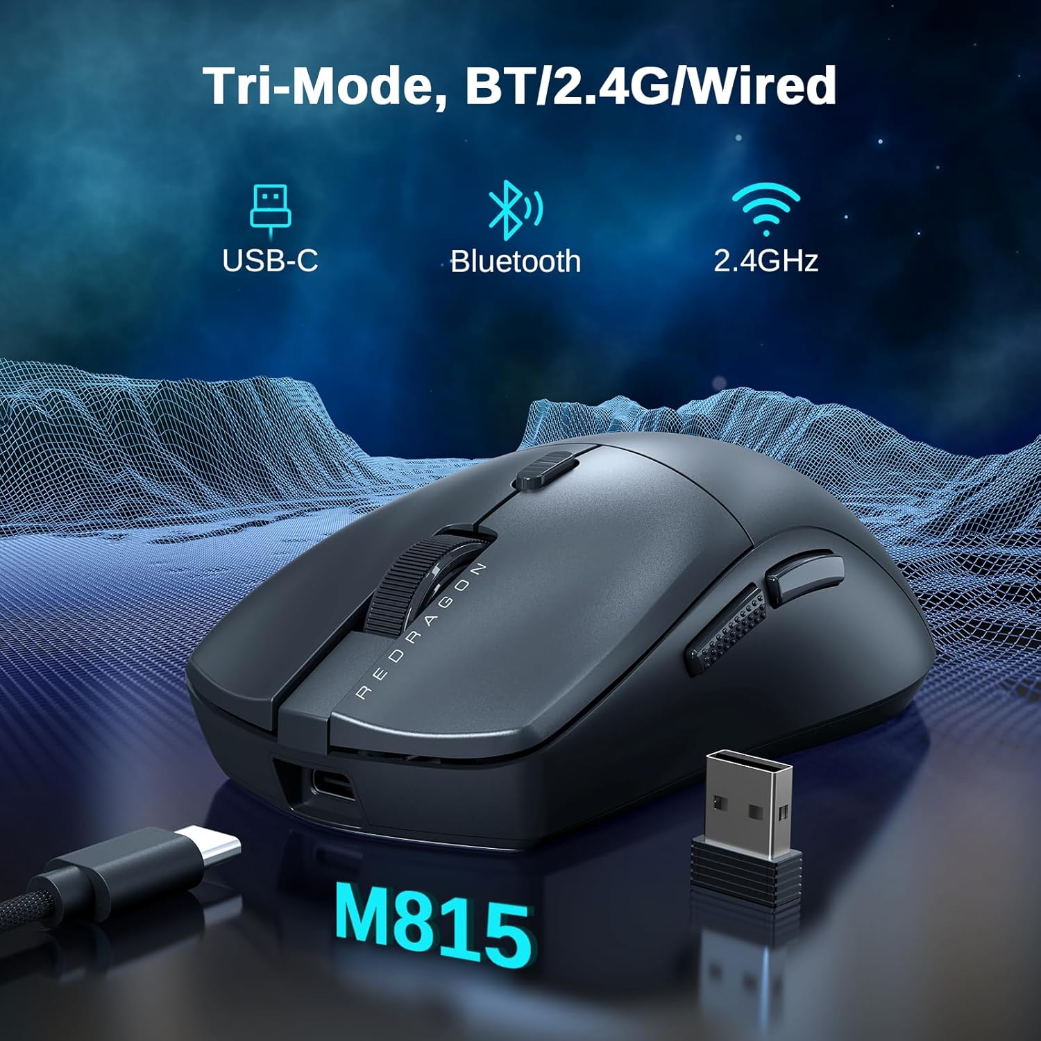 Redragon 3 Mode Wireless Gaming Mouse M815PRO New Arrivals